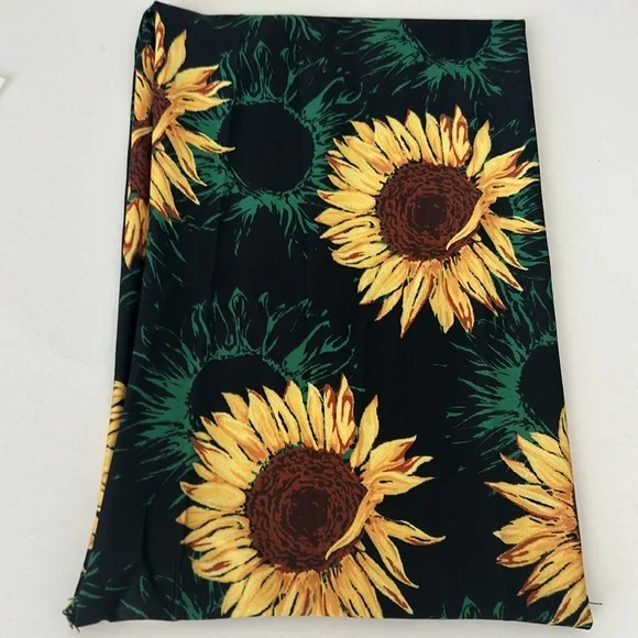 Vibrant Sunflower Wide Boho Stretch Headband - Picture 10 of 11